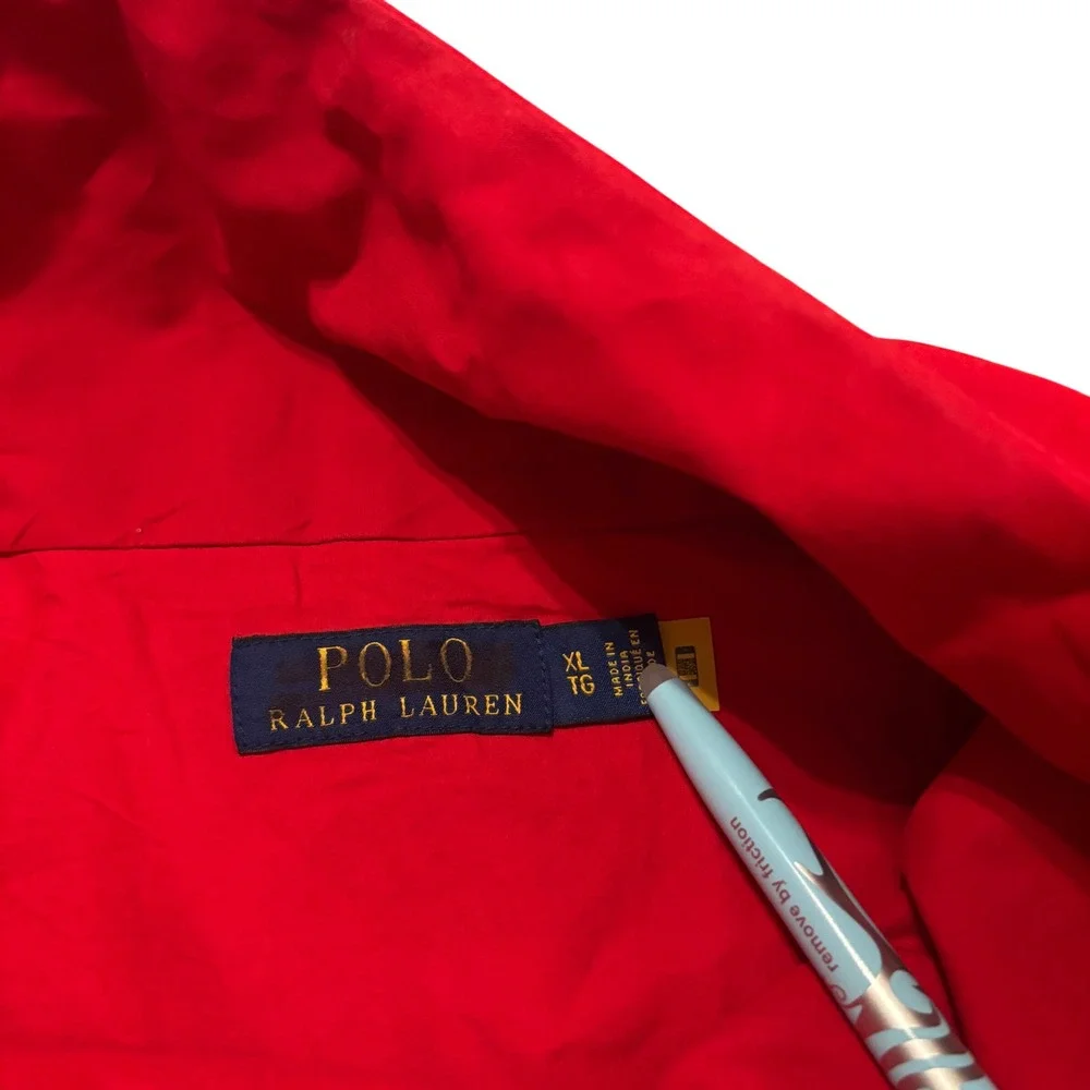 Polo Ralph Lauren Mens XL‎ Colorblock Lace Up Windbreaker Jacket Triple Pony